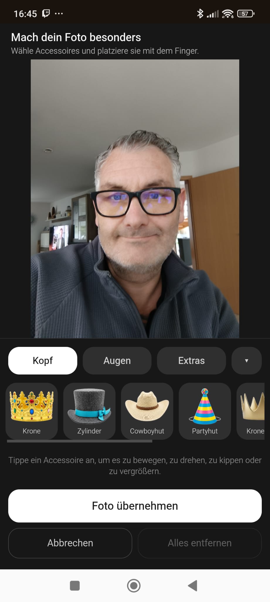 Auswahl der digitalen Requisiten in der MadeByGuests-Fotobox